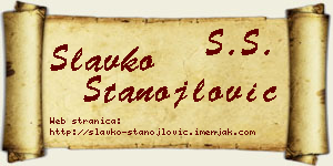 Slavko Stanojlović vizit kartica